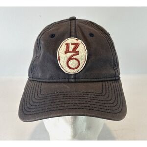 Vintage 1776 Hat Cap Strap Back Blue Script Patch Flag The Game Spell Out